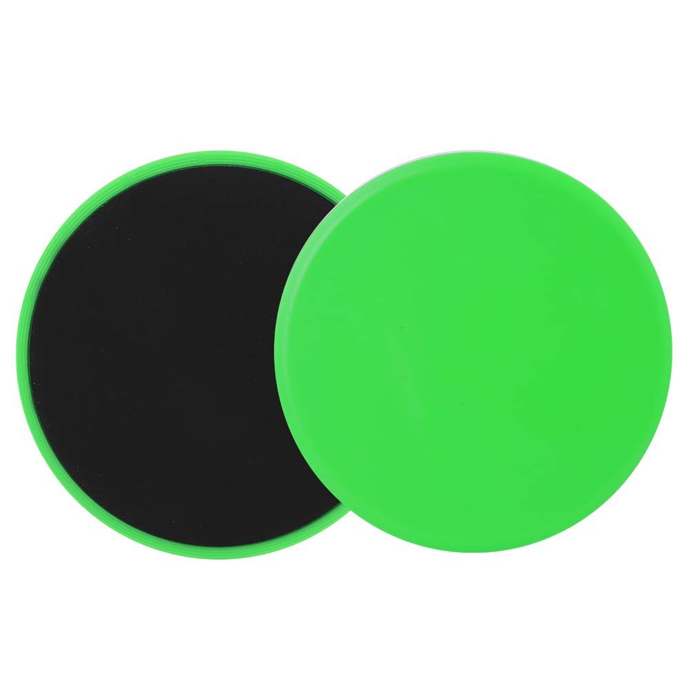 2 Pieces Fast Speed Gliding Discs, Full Body Coordination Balancing Pad for Effective Fitness Training, Green Round Sliding Plates