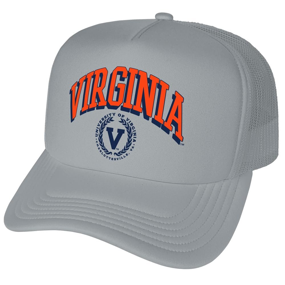 Campus Lab Official University of Virginia Classic Seal Foam Snapback Trucker Hat - Unisex for Men and Women