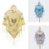Butterfly Embroidered Shawl Lace Scarf Formal Shawls And Wrap For Evening Dresses Sheer Shawl With Fringe Sheer Shaw view 4
