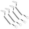 Sosoport 4pcs Elastic Lost Rope Wire Tool Lanyards Hand Heavy Duty Coiled Safety Rope