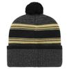 47 Men's Black New Orleans Saints Fadeout Cuffed Knit Hat with Pom view 2