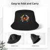 ADTEMP Maryland Flag Crab Hat Outdoor Adult Bucket Cap Fishing Cap Baseball Cap Folding Cap Black view 3