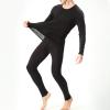 ZYXTIM Mens Base Layer Set - Top & Bottom - Compression Shirts for Men, Compression Pants Men, Rash Guard for Men, Leggings Black view 3