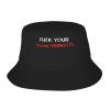 Fuck Your Mask Mandate Hat Outdoor Adult Bucket Cap Fishing Cap Baseball Cap Folding Cap Black view 1