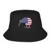ADTEMP Kiwi Bird New Zealand USA Hat Outdoor Adult Bucket Cap Fishing Cap Baseball Cap Folding Cap Black view 1