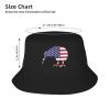 ADTEMP Kiwi Bird New Zealand USA Hat Outdoor Adult Bucket Cap Fishing Cap Baseball Cap Folding Cap Black view 4