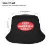 ADTEMP Keep America Great Hat Outdoor Adult Bucket Cap Fishing Cap Baseball Cap Folding Cap Black view 4