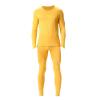 Long Johns Thermal Underwear for Men Soft Fleece Lined Base Layer Cold Weather Bottom Top Set Yellow view 2