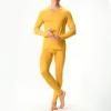 Long Johns Thermal Underwear for Men Soft Fleece Lined Base Layer Cold Weather Bottom Top Set Yellow view 3
