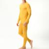 Long Johns Thermal Underwear for Men Soft Fleece Lined Base Layer Cold Weather Bottom Top Set Yellow view 4