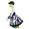 Gaggleville Referee Goose Outfit  3-Piece Costume with Striped Shirt, Plush Hat & Whistle  Fits 23" Porch Goose Statue  Fun Indoor/Outdoor Dcor for Sports Season Celebrations by Fox Valley Traders view 1