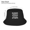 ADTEMP Blessed by God Spoiled by My Husband Hat Outdoor Adult Bucket Cap Fishing Cap Baseball Cap Folding Cap Black view 4