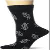 Armani Exchange Women's All Over Logo Short Socks, Black/Monogram White, One Size view 1