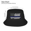 Blue Lives Matter Thin Blue Line Flag Hat Outdoor Adult Bucket Cap Fishing Cap Baseball Cap Folding Cap view 4