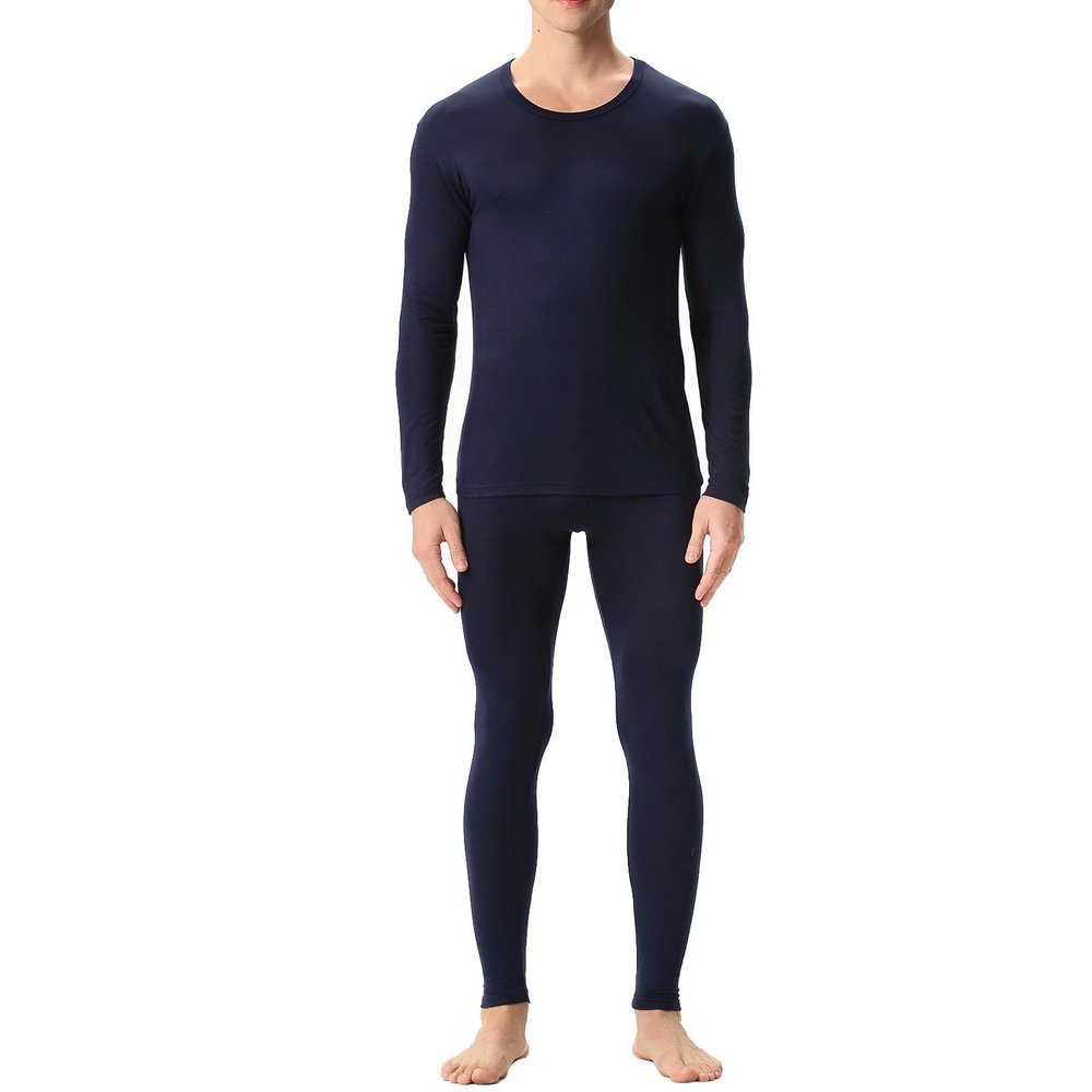 Mens Base Layer Set - Top & Bottom - Compression Shirts for Men, Compression Pants Men, Rash Guard for Men, Leggings Dark Blue