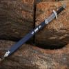 38 Viking Sword with Leather Scabbard  Handmade Damascus Steel Blade  Full Tang Norse Sword  Last Kingdom Uhtred Style Sword Replica  Medieval Warrior Collectible (WCSBL-01) view 3