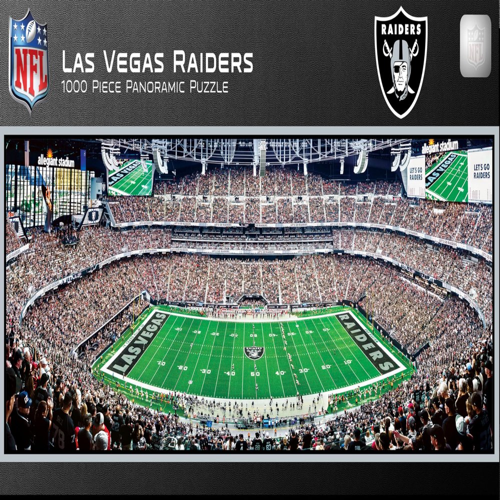 MasterPieces 1000 Piece Sports Jigsaw Puzzle - NFL Las Vegas Raiders Center View Panoramic - 13"x39"