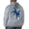 Starter Men's Gray Indianapolis Colts Thursday Night Gridiron Throwback Full-Zip Jacket view 2
