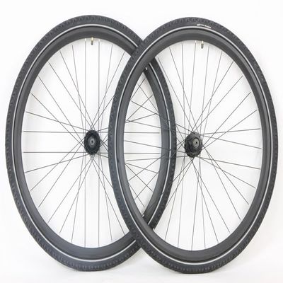 700c Disc Brake Rim Brake Road TouringRoad Hybrid Bike Wheel Set for Cassette 700 x 42 CST City Tires and Tubes