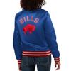 Starter Women's Royal Buffalo Bills Full Count Satin Full-Snap Varsity Jacket view 2