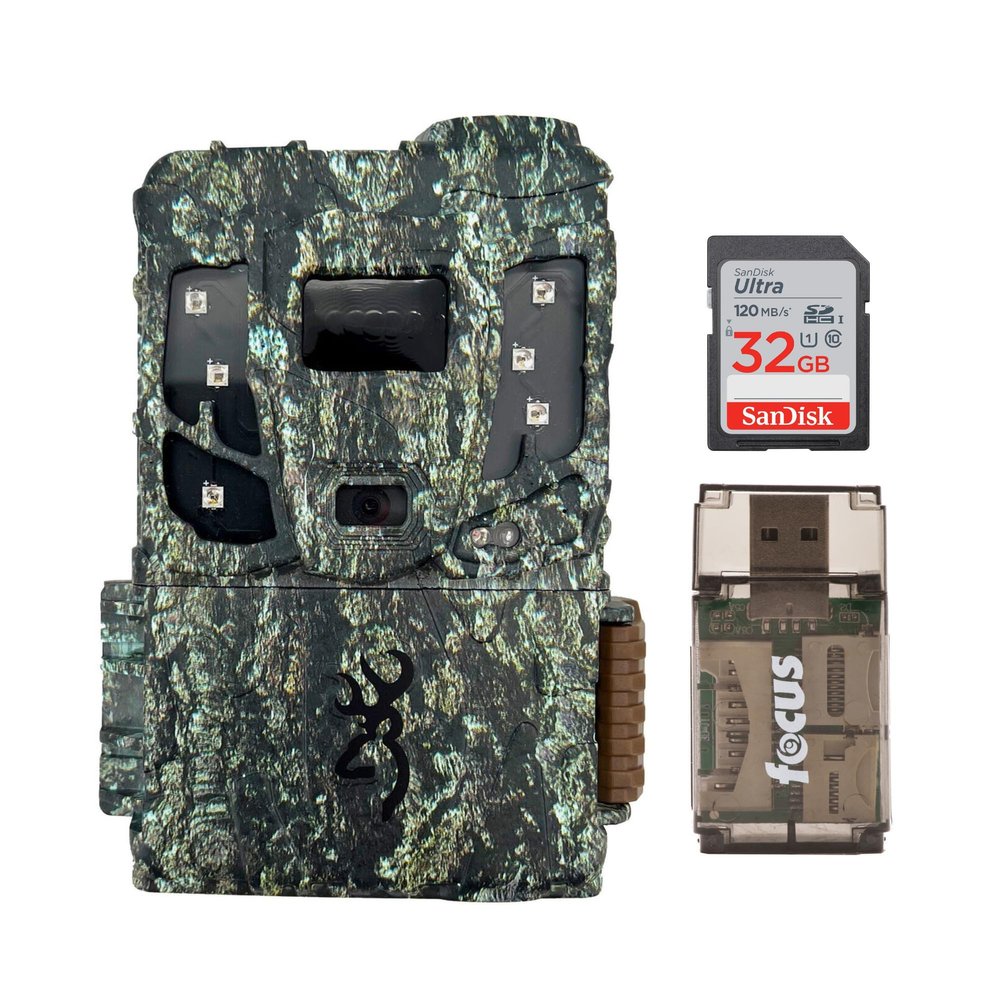 Browning Pro Scout Max Extreme HD Cellular Trail Camera Bundle with 32GB Memory Card and Reader (3 Items)