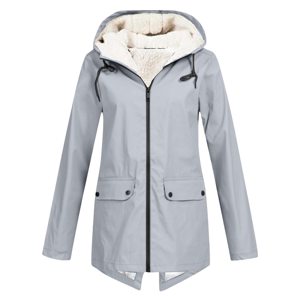 ERTUPE Womens Winter Coats Waterproof Raincoats Fleece Lined Jackets Hooded Thicken Winter Warm Snow Windproof Outwear