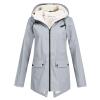 ERTUPE Womens Winter Coats Waterproof Raincoats Fleece Lined Jackets Hooded Thicken Winter Warm Snow Windproof Outwear