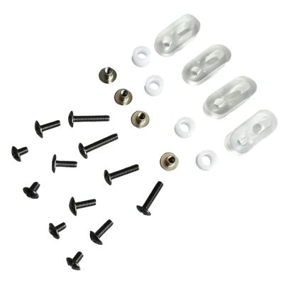 Hockey Helmet Visor Screws Washers Nuts Kit 24-Piece Backup Hardware Set with 12 Screws (Short/Medium/Long), 4 Nuts, 8 Washers Safety Accessories for Ice Hockey Helmet Visor Replacement