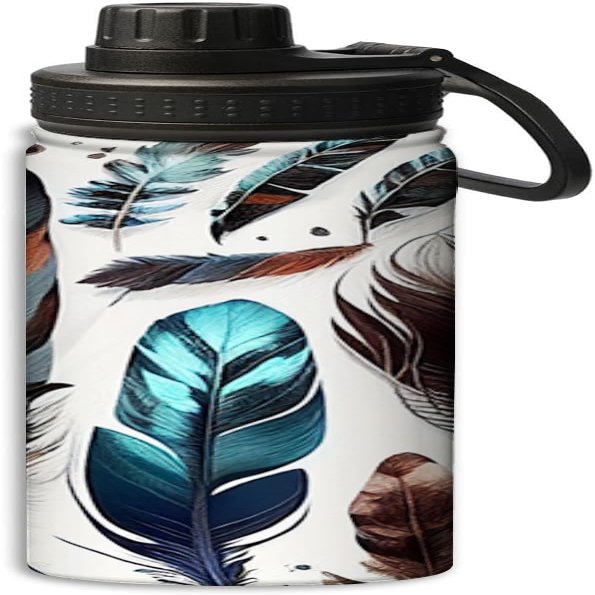 Yioniii Various plumage pattern Water Bottles Insulated 18 oz,Insulated Double Walled Leak Proof Sports Water BottleThermo Mug Keep Cold and Hot,Multicolour