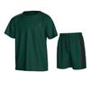 Essenclo Boys Athletic Shorts and Performance T-Shirt Crew Neck Boy Clothes Set, Summer Kids Outfit Size 3-16 (2 Pcs Set) - E1002 - Evergreen - 11-12 view 1