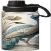 Yioniii Peacock and Plant pattern Water Bottles Insulated 18 oz,Insulated Double Walled Leak Proof Sports Water BottleThermo Mug Keep Cold and Hot,Green and Yellow view 1