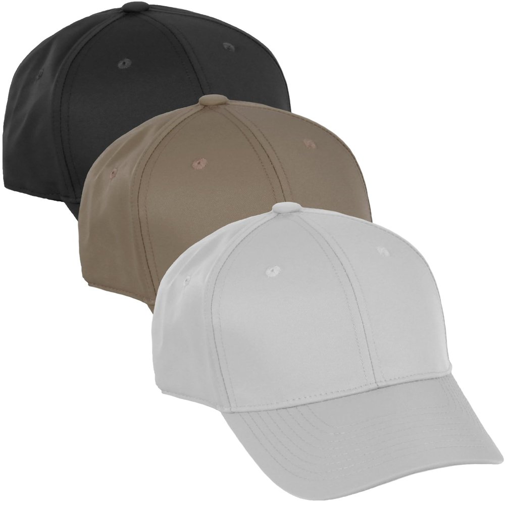Daxton Performance Hat High Profile Structured Baseball Cap 3 Pack - Black,Olive,Light Grey