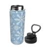 Yioniii Blue And Purple Glitter Print pattern Water Bottles Insulated 18 oz,Insulated Double Walled Leak Proof Sports Water BottleThermo Mug Keep Cold and Hot,Blue And Purple view 2