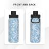 Yioniii Blue And Purple Glitter Print pattern Water Bottles Insulated 18 oz,Insulated Double Walled Leak Proof Sports Water BottleThermo Mug Keep Cold and Hot,Blue And Purple view 3