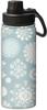 Yioniii Beautiful Gray and with Snowflakes pattern Sports Leak Proof Water Bottle 18 oz, Insulated Water Bottles for Bicycles,Fitness,Yoga,Hiking etc.Gray and White view 1