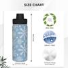 Yioniii Beautiful Gray and with Snowflakes pattern Sports Leak Proof Water Bottle 18 oz, Insulated Water Bottles for Bicycles,Fitness,Yoga,Hiking etc.Gray and White view 4