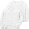 Carter's Little Boys' Long Sleeve 2-Pack Cotton Undershirts (8 Years, White) view 1