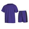 Essenclo Boys Athletic Shorts and Performance T-Shirt Crew Neck Boy Clothes Set, Summer Kids Outfit Size 3-16 (2 Pcs Set) - E1002 - Purple - 13-14 view 1