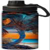 Yioniii Tree on a Beach pattern Water Bottle 18 oz Double Wall Vacuum Insulated Stainless Steel Wide Mouth Sports Hot & Cold Reusable Water Bottle,Orange and Blue view 1