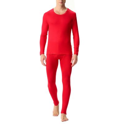 Mens Base Layer 2 Piece Performance Cold Weather Long Johns Underwear Set for Men Red