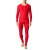Mens Base Layer 2 Piece Performance Cold Weather Long Johns Underwear Set for Men Red view 1