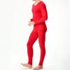 Mens Base Layer 2 Piece Performance Cold Weather Long Johns Underwear Set for Men Red view 3