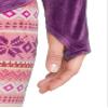 Cuddl Duds ClimateRight Women's Velour Base Layer Top and Leggings Thermal Set, 2-Piece (2XL (XXL), Wineberry Fairisle) view 3