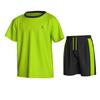 Essenclo Boys Athletic Shorts and Performance T-Shirt Crew Neck Boy Clothes Set, Summer Kids Outfit Size 3-16 (2 Pcs Set) - E1002 - Lime Green - 15-16 view 1