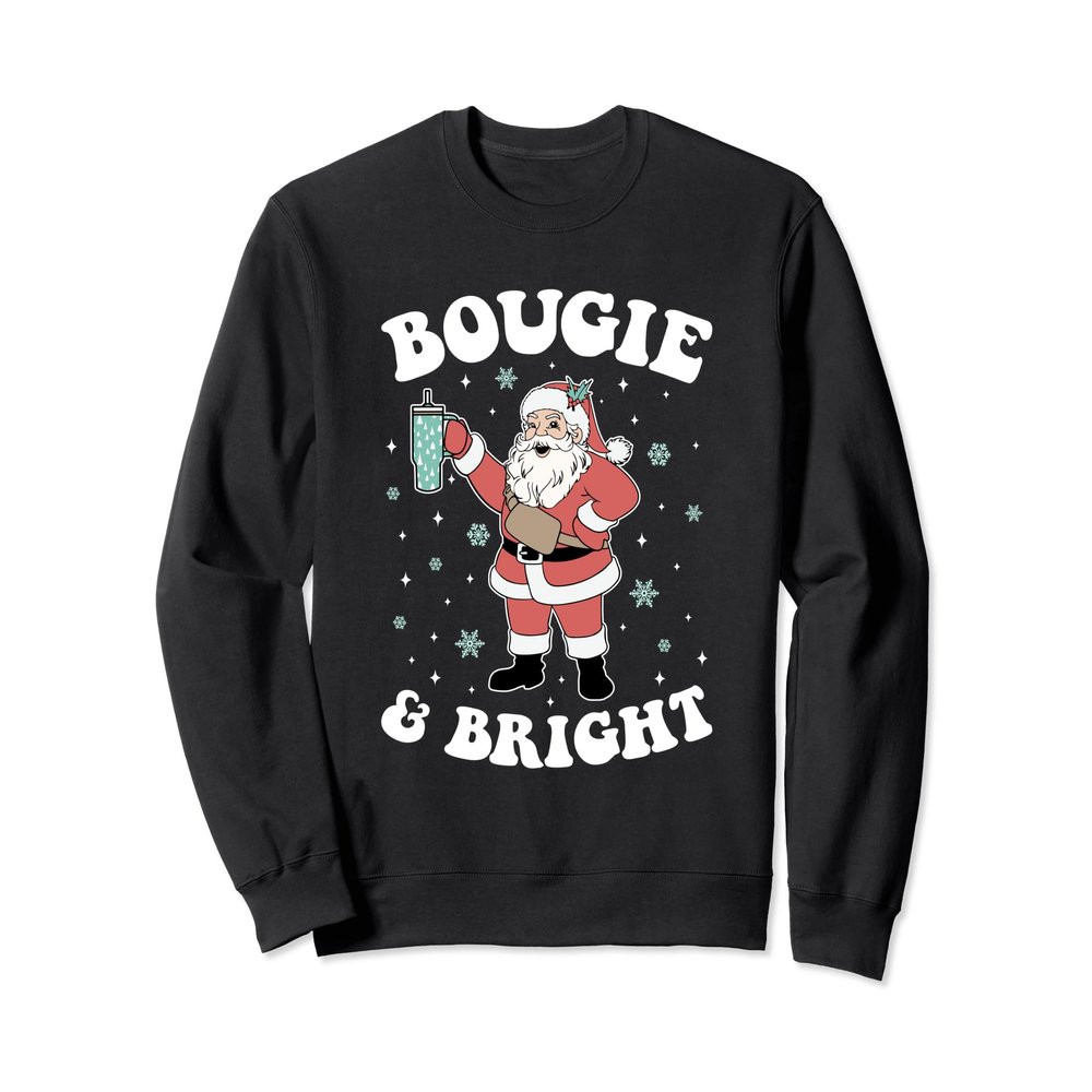 Bougie & Bright Funny Christmas Santa Claus Sweatshirt