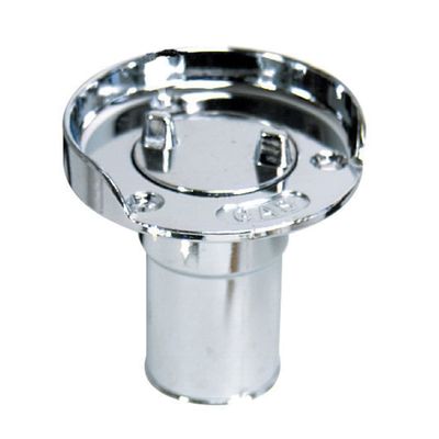 3.125 in. S-7021P Chrome Plated Zamac Gas Hose Deck Fill with Splash Guard & Hose