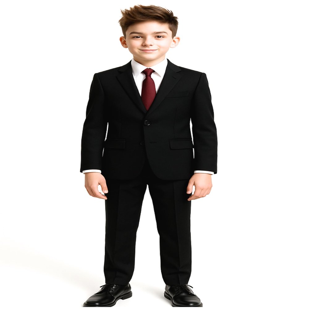 Haggar Boys' Suit Separate Pants, Black, 12R