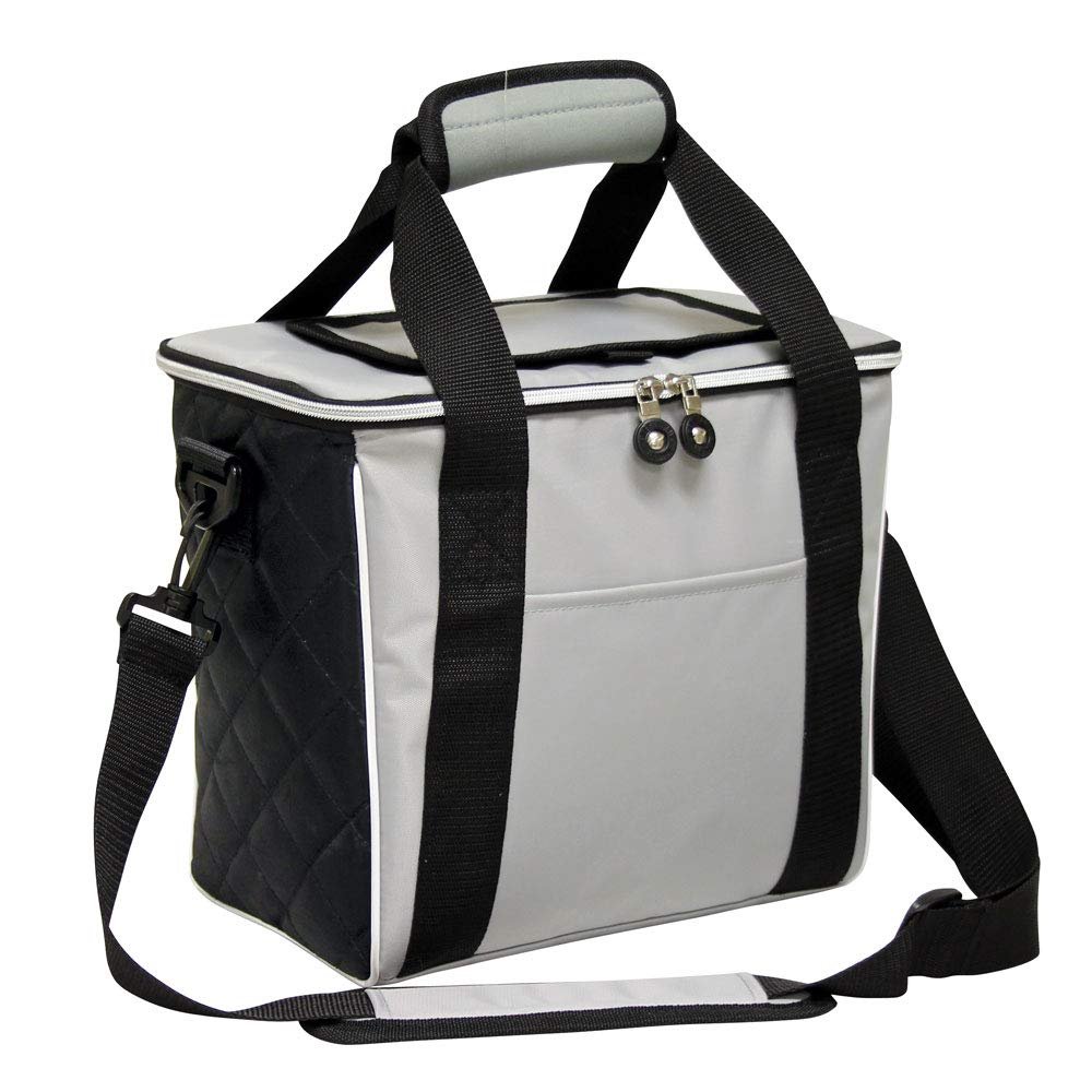 P7219.Silver-Black Refresher Cooler Bag Silver & Black