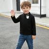 HSTiSan Boys Girls Tee T-Shirt Thermal Underwear Half Collar Basic Tops 2 Piece Kids Warm Undershirts Black+Blue 2-3Years view 2