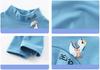 HSTiSan Boys Girls Tee T-Shirt Thermal Underwear Half Collar Basic Tops 2 Piece Kids Warm Undershirts Black+Blue 2-3Years view 4